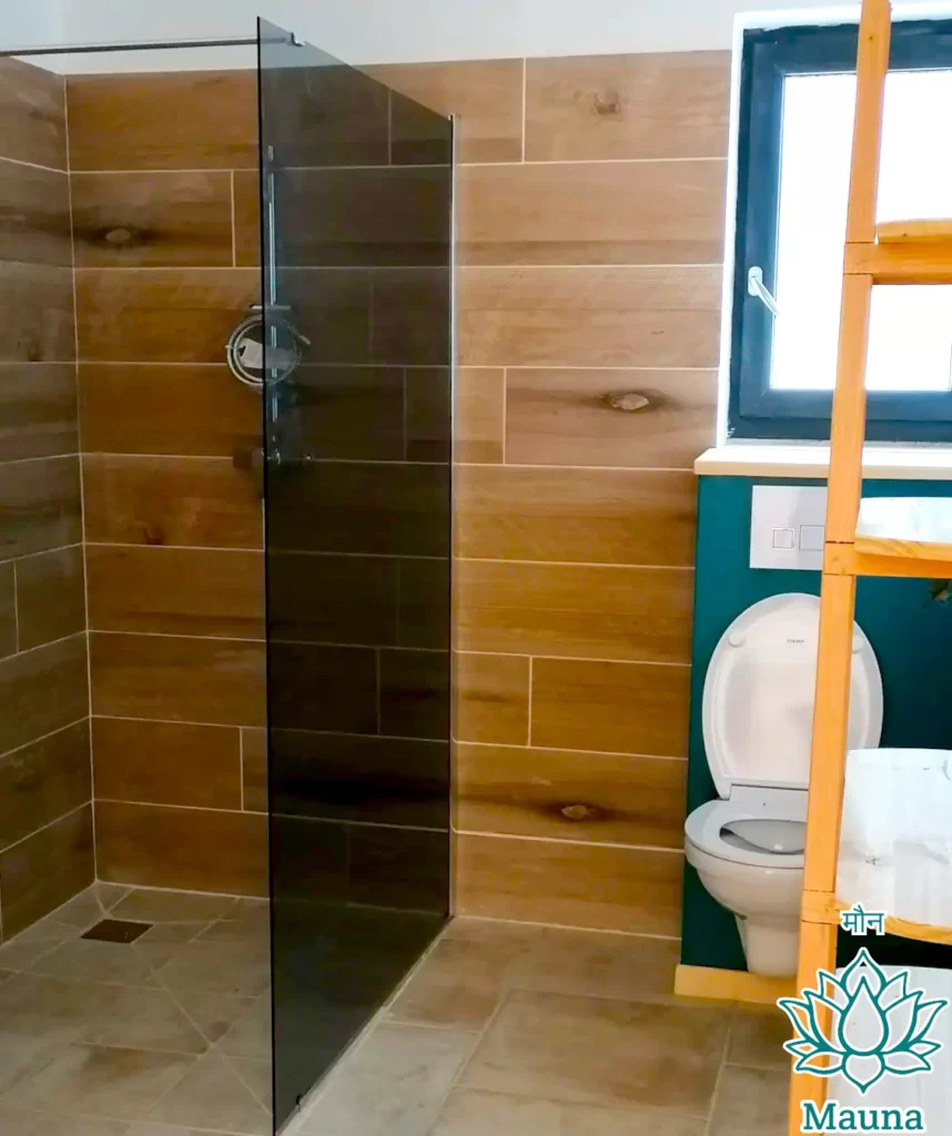 gîte à la ferme : douche et wc